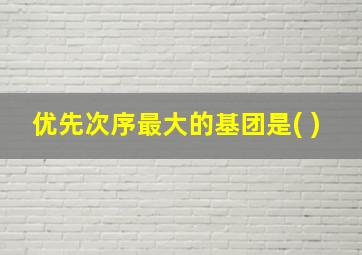 优先次序最大的基团是( )